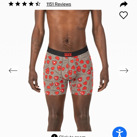 NWT SAXX Vibe Boxer Brief - Small - Picture 5 of 6